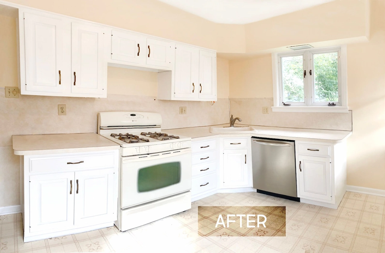 After shot of Kitchen Cabinet Painting